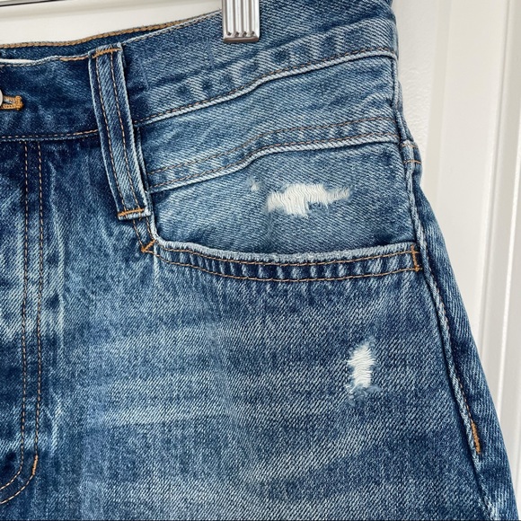 NWOT Madewell Rigid Denim Straight Mini Skirt: Destructed Edition Size 30 - Picture 8 of 13